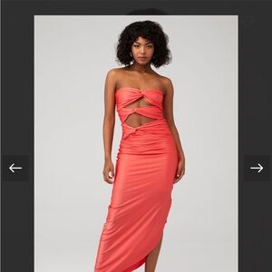 Baobab Collection Coral Cutout Midi Dress Revolve